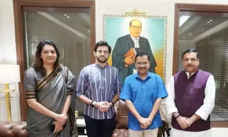 आदित्य ठाकरे की अरविंद केजरीवाल से मुलाकात,  विपक्षी एकता की ओर इशारा