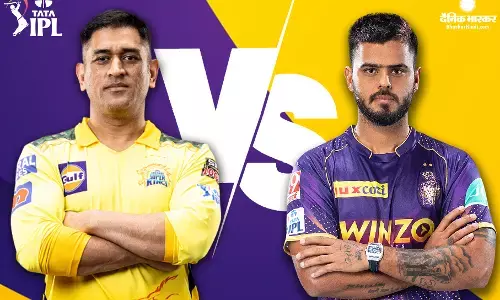 वरुण चक्रवर्ती और सुनील नारायण के बाद चेन्नई सुपर किंग्स पर भारी पड़ी रिंकू और नितीश की जोड़ी, केकेआर ने 6 विकेट से जीता मुकाबला वरुण चक्रवर्ती और सुनील नारायण के बाद चेन्नई सुपर किंग्स पर भारी पड़ी रिंकू और नितीश की जोड़ी, केकेआर ने 6 विकेट से जीता मुकाबला