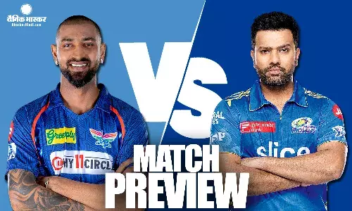 मुंबई इंडियंस के सामने लखनऊ सुपर जायंट्स की चुनौती, जीतने वाली टीम के लिए प्लेऑफ की राह होगी आसान