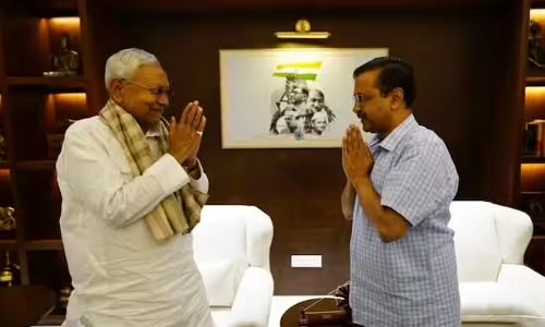 केंद्र सरकार द्वारा लाए गए अध्यादेश पर दिखी विपक्ष की एकजुटता, केजरीवाल से मिले नीतीश कुमार, कहा- भेदभाव हो रहा