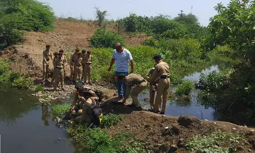 एनसीसी कैडेटों ने की नदी की सफाई