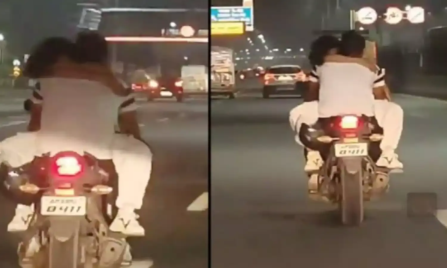 डेंजरस इश्क, चलती बाईक पर किया कपल ने रोमांस, वायरल हो रहा वीडियो