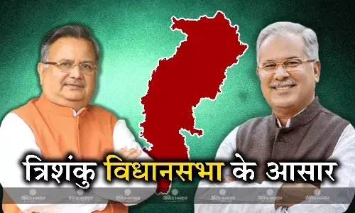 छत्तीसगढ़ में हंग असेंबली की संभावना! नई पार्टी को नहीं संभाला तो क्या मुश्किल होगी कांग्रेस की भूपेश सरकार की वापसी? छत्तीसगढ़ में हंग असेंबली की संभावना! नई पार्टी को नहीं संभाला तो क्या मुश्किल होगी कांग्रेस की भूपेश सरकार की वापसी?