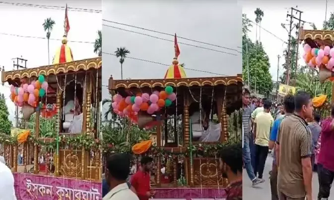 त्रिपुरा में जगन्नाथ रथ यात्रा में हुआ बड़ा हादसा, 7 लोगों की मौत 18 झुलसे, हाईटेंशन तार की चपेट आया रथ