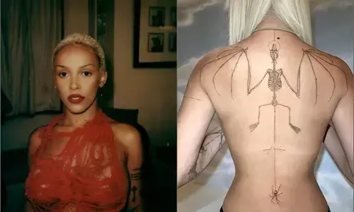 रैपर डोजा कैट ने इंस्टाग्राम पर शेयर किए नए टैटू