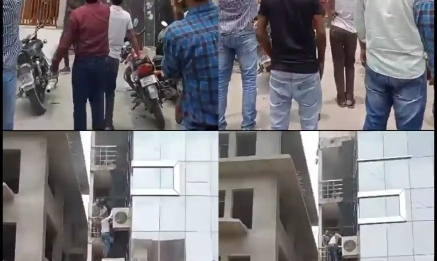 सॉफ्टवेयर कंपनी में लगी आग, बिल्डिंग के छज्जे से कूदे लोग