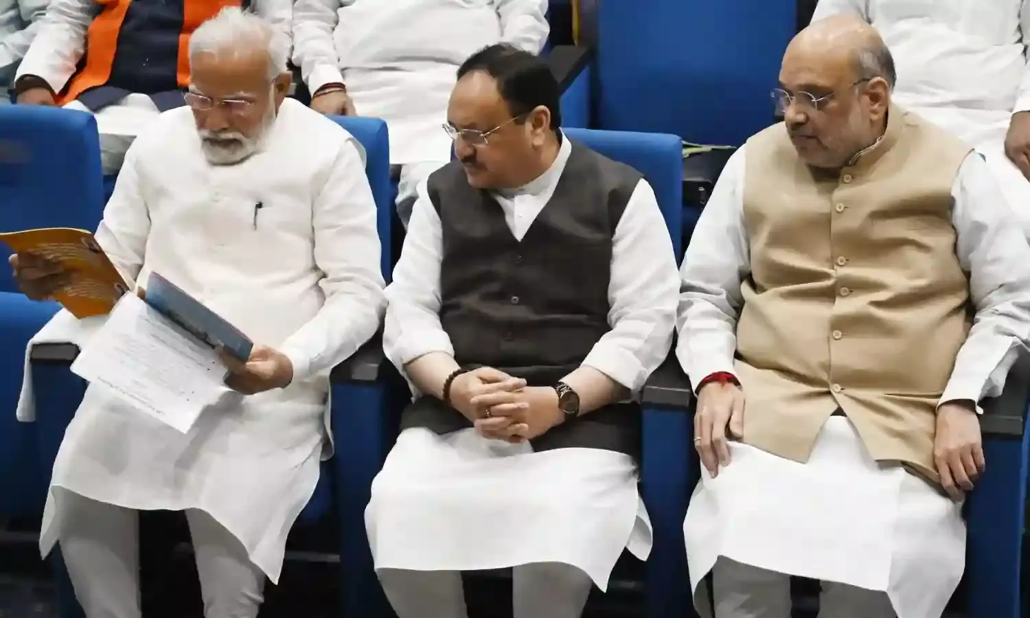 प्रधानमंत्री नरेंद्र मोदी ने अमित शाह और जेपी नड्डा के साथ की मैराथन बैठक