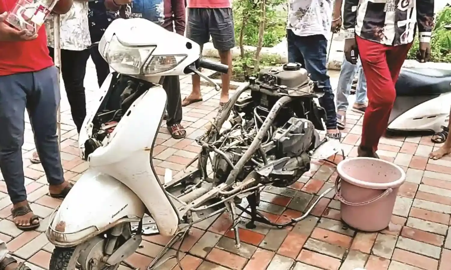 महिला की एक्टिवा में घुसा सांप, सर्पमित्रों ने खोल डाली पूरी गाड़ी