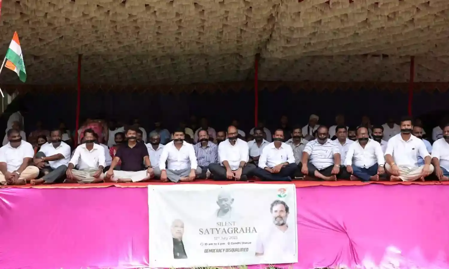 गोवा कांग्रेस ने राहुल गांधी के समर्थन में किया मौन सत्याग्रह 