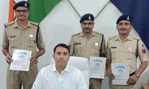 तीन पुलिस अधिकारी-कर्मचारी डीजीसीआर पुरूस्कार से सम्मानित