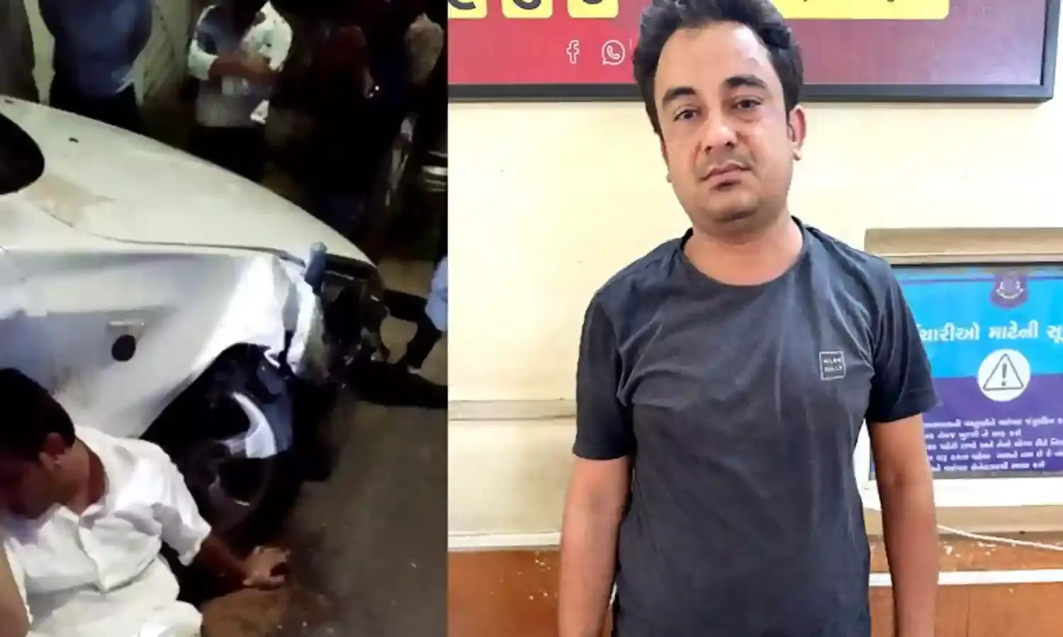नशे में अहमदाबाद की सड़कों पर तेज गति में आड़े-तिरछे बीएमडब्ल्यू चलाने वाला गिरफ्तार