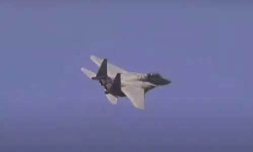 ट्रेनिंग के दौरान सऊदी एफ-15 एसए फाइटर जेट क्रैश