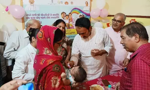 सघन मिशन इंद्रधनुष ५.० का मंत्री बृजेन्द्र प्रताप सिंह ने किया शुभारंभन