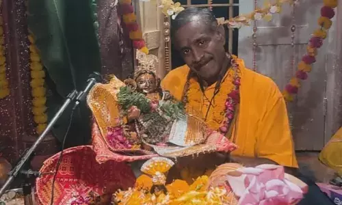 श्री जुगल किशेार मंदिर में चल रही श्रीमद्भागवत कथा