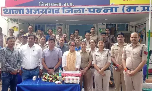 अजयगढ एसडीओपी को स्थानांतरण पर दी गई विदाई