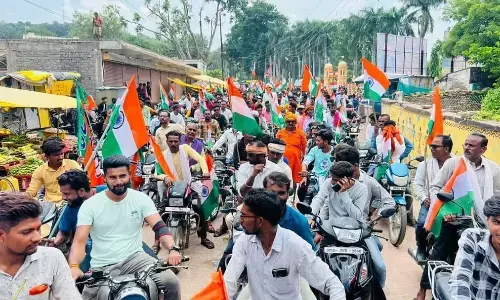 भाजपा युवा मोर्चा ने बाईक रैली के साथ निकाली तिरंगा यात्रा