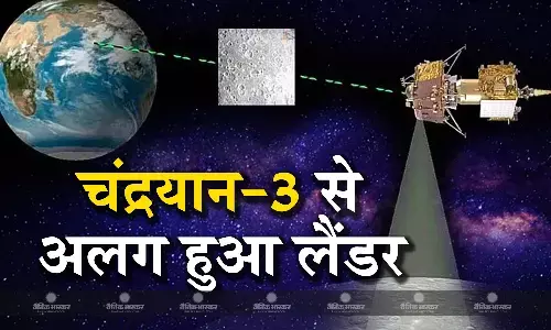 मिशन मून: चंद्रयान-3 के प्रोपल्शन माड्यूल से सफलतापूर्वक अलग हुआ लैंडर, इसरो ने दी जानकारी मिशन मून: चंद्रयान-3 के प्रोपल्शन माड्यूल से सफलतापूर्वक अलग हुआ लैंडर, इसरो ने दी जानकारी