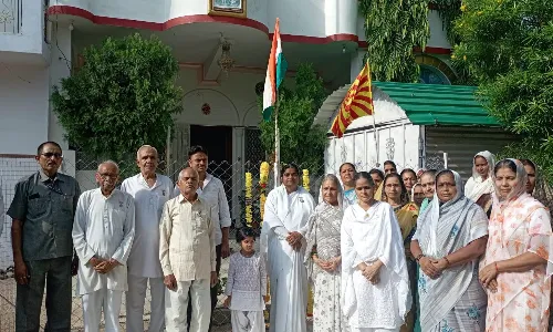 ब्रह्मकुमारी संस्थान में हुआ ध्वजारोहण