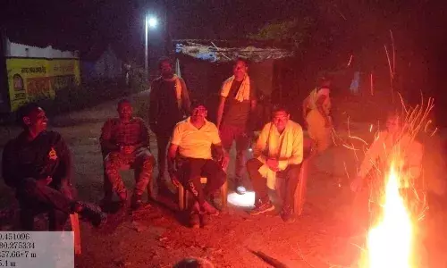 रातभर किसान मशाल जलाकर कर रहे खेतों की पहरेदारी