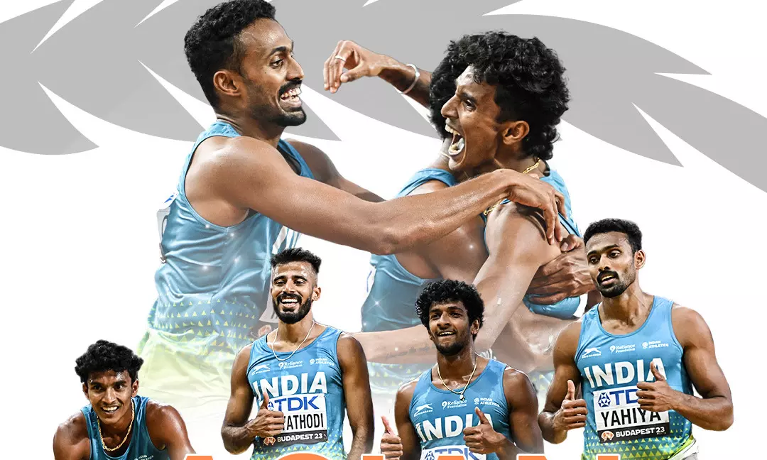 विश्व एथलेटिक्स चैंपियनशिप : भारतीय पुरुषों की 4x400 रिले टीम ने एशियाई रिकॉर्ड बनाया विश्व एथलेटिक्स चैंपियनशिप : भारतीय पुरुषों की 4x400 रिले टीम ने एशियाई रिकॉर्ड बनाया
