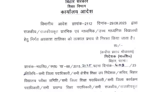 बिहार सरकार ने भारी दबाव के बाद सरकारी स्कूलों में छुट्टी कटौती का आदेश लिया वापस
