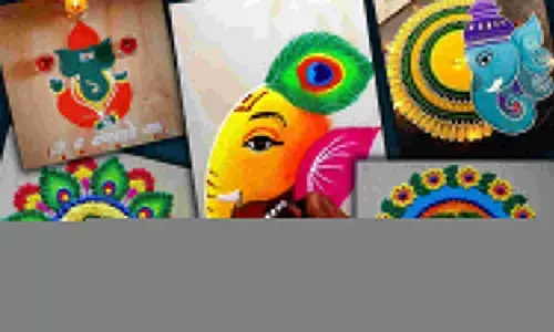 गणपति बप्पा के स्वागत के लिए घर पर बनाएं रंगोली, यहां देखें सुंदर डिजाइन