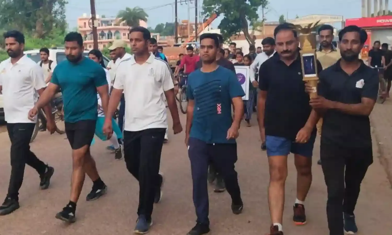 खेलो एमपी यूथ गेम्स की मशाल टॉर्च का पन्ना में हुआ स्वागत