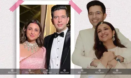 शादी के बाद सामने आई राघनीति की पहली तस्वीर, वेडिंग रिसेप्शन में देखने मिला कपल का शानदार लुक
