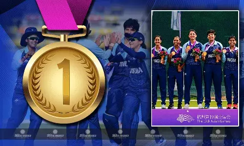 भारतीय महिला क्रिकेट टीम ने रचा इतिहास, एशियन गेम्स में जीता गोल्ड, फाइनल में श्रीलंका को दी पटखनी भारतीय महिला क्रिकेट टीम ने रचा इतिहास, एशियन गेम्स में जीता गोल्ड, फाइनल में श्रीलंका को दी पटखनी