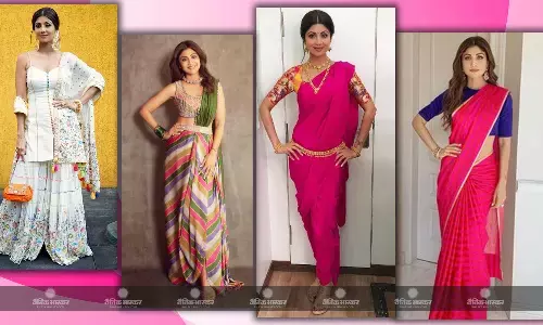 गणपति विसर्जन के दौरान दिखना चाहते है खूबसूरत, तो एक्ट्रेस शिल्पा शेट्टी के एथनिक लुक से ले टिप्स