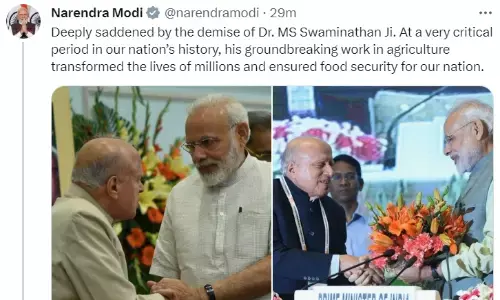 पीएम मोदी ने प्रसिद्ध कृषि वैज्ञानिक एमएस स्वामीनाथन के निधन पर शोक जताया