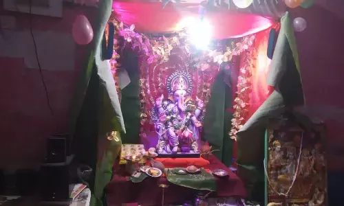 सरस्वती विद्यालय में विराजी भगवान गणेश की आकर्षक प्रतिमा