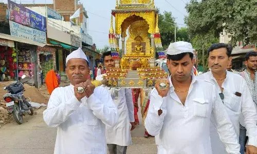 पर्युषण महापर्व के समापन पर जिनेंद्र भगवान की निकली पालकी