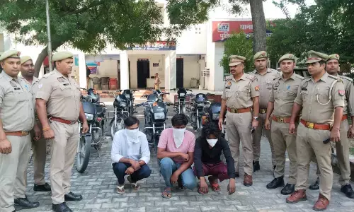 वाहन चोर गैंग का पर्दाफाश, 3 शातिर गिरफ्तार, चोरी की 12 बाइक बरामद