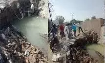 400 एमएम व्यास की पाइपलाइन क्षतिग्रस्त