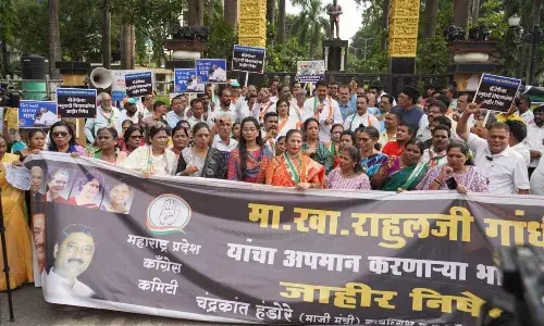 राहुल को रावण के रूप में दिखाया, कांग्रेस ने प्रदेश भर में किया भाजपा के खिलाफ प्रदर्शन