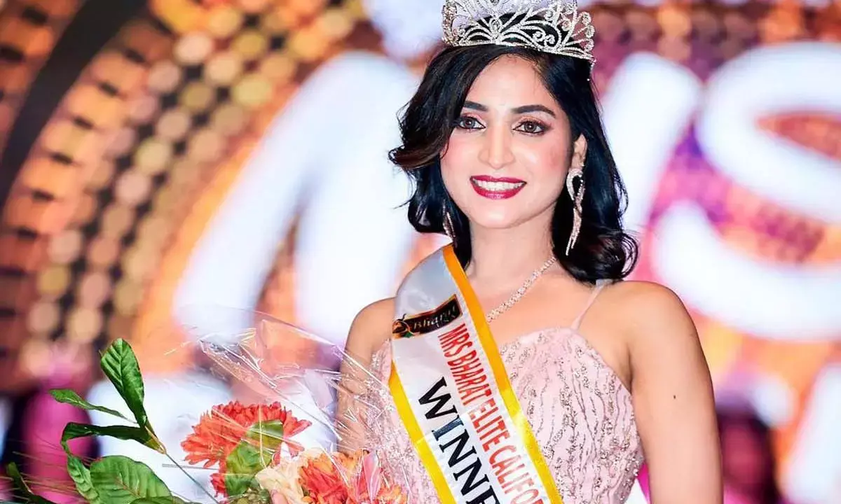 गोंदिया की शीतल ने जीता मिसेस भारत एलिट कैलिफोर्निया का खिताब