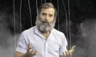राहुल गांधी पर भाजपा का पोस्टर हमला जारी, बताया : जॉर्ज सोरोस और विदेशी ताकतों के हाथ की कठपुतली