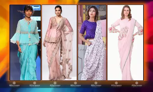 इस बार नवरात्रि पर साड़ी के साथ केरी करें ट्रेंडी पेपलम ब्लाउज, यहां देखें ट्रेंडी डिजाइन