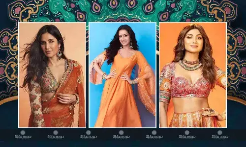 नवरात्रि के पहले दिन पहने ऑरेंज कलर के आउटफिट्स, लें बी-टाउन एक्ट्रेसेस से इंस्पिरेशन