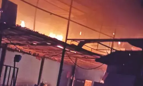 फुले सब्जी मार्केट में आग, दुकानों को हुआ भारी नुकसान