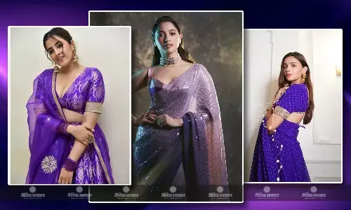 नवरात्र के आठवें दिन पहने बैंगनी रंग के सुंदर आउटफिट, ले सकती है बी-टाउन के एक्ट्रेसस से आइडिया
