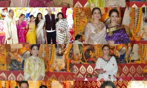 दुर्गा पंडाल में गिरते-गिरते बची काजोल, रानी, कियारा, हेमा मालिनी ने भी दुर्गा पूजा उत्सव में लिया हिस्सा