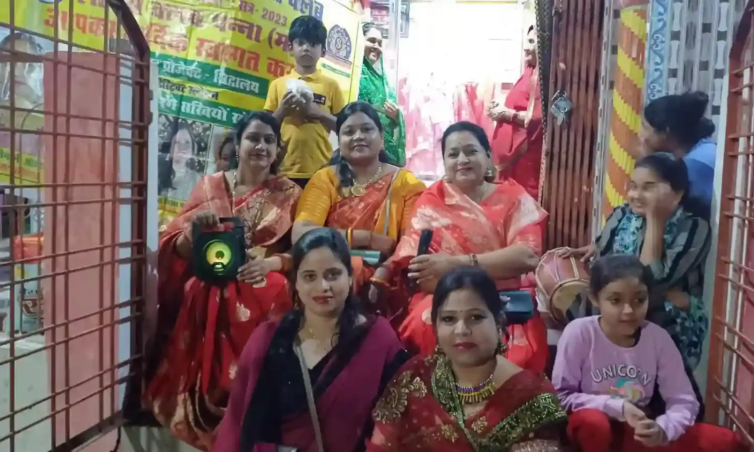 लीनेस क्लब की सदस्यों द्वारा मंदिर में दान किया गया सांउड सिस्टम