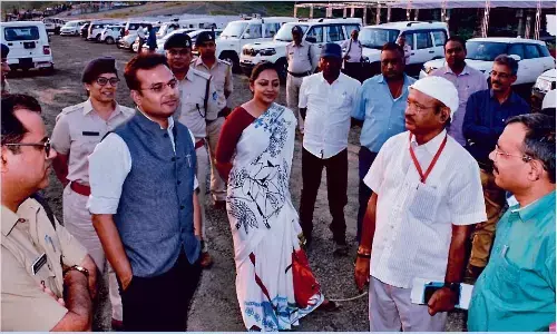 नर्मदा महोत्सव की तैयारियों का लिया जायजा