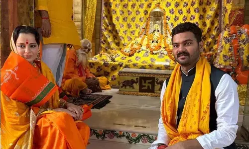 तेजस की रिलीज से पहले कंगना ने किया अयोध्या में राम मंदिर का दौरा