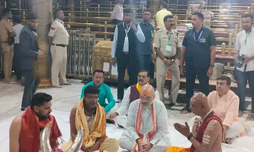 अमित शाह ने की उज्जैन में महाकाल की पूजा-अर्चना