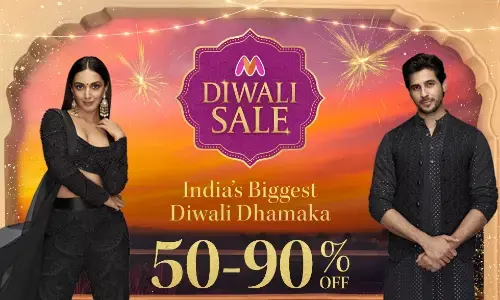 मिंत्रा का दिवाली धमाका 1 नवंबर से, छह हजार से अधिक ब्रांडों के 24 लाख से अधिक स्टाइल उपलब्ध मिंत्रा का दिवाली धमाका 1 नवंबर से, छह हजार से अधिक ब्रांडों के 24 लाख से अधिक स्टाइल उपलब्ध