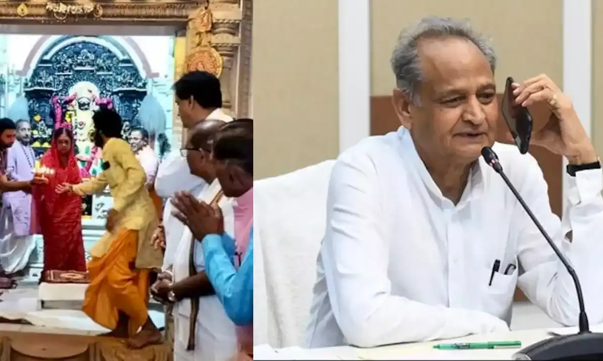 राजे ने मंदिर में की प्रार्थना, गहलोत ने लिया फीडबैक