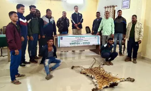 बाघ की खाल के साथ 2 आरोपी गिरफ्तार